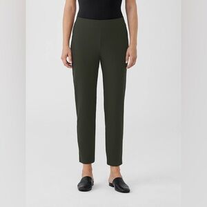 Eileen Fisher Stretch Crepe Pant in Dark Green Women’s Size Medium